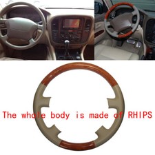 Wood Look Steering Wheel Cover For 98-02 Land Cruiser Lexus Lx470 450 Ls400