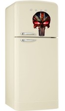 skull union jack Fridge Wrap  Fridge Freezer Sticker British Punisher, smeg 