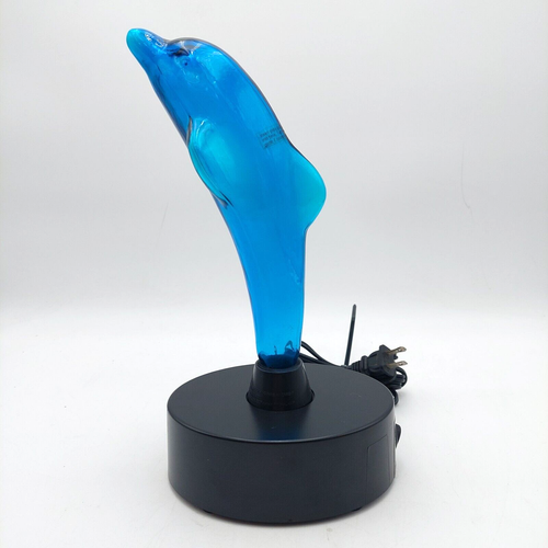 Vtg LumiSource Blue Dolphin Electra Plasma Lamp 12" Y2K Retro Light - Picture 2 of 8