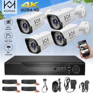 4CH H.265+ 5MP Lite 4K HD CCTV Security Camera System Kit with DVR Home Outdoor`