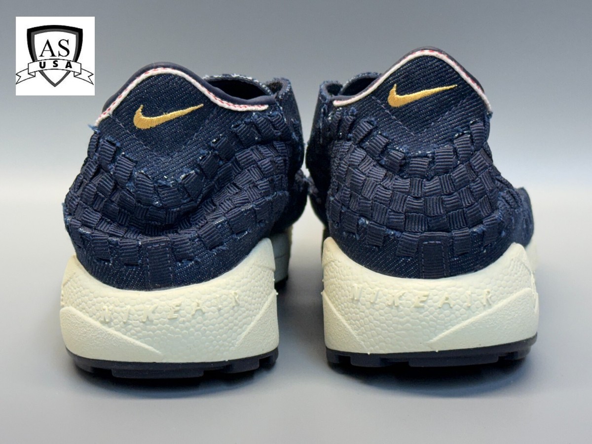 Nike Air Footscape Woven Raw Hemp Obsidian Blue Women's Size