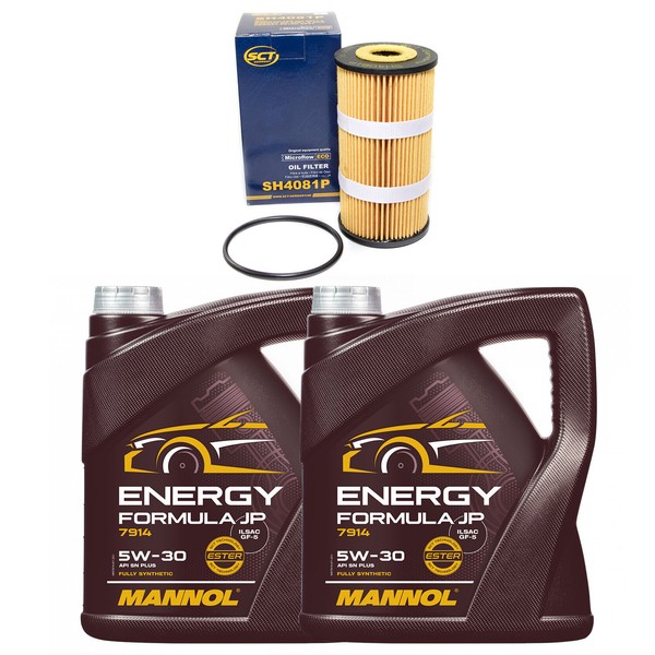 MotoröL Set Mannol 5W30 API SN 8 Liter + ÖLfilter FüR Nissan Primastar Movano B-image