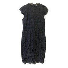 H&M Lace Sheath High Neck Party Cocktail Dress size M Inner Lining Zipped