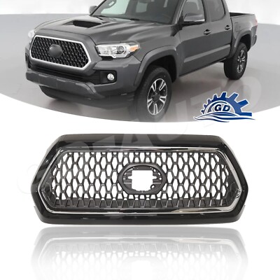 For 2016-2023 Toyota Tacoma TRD Front Bumper Grille Grill Gray With Chrome Trim