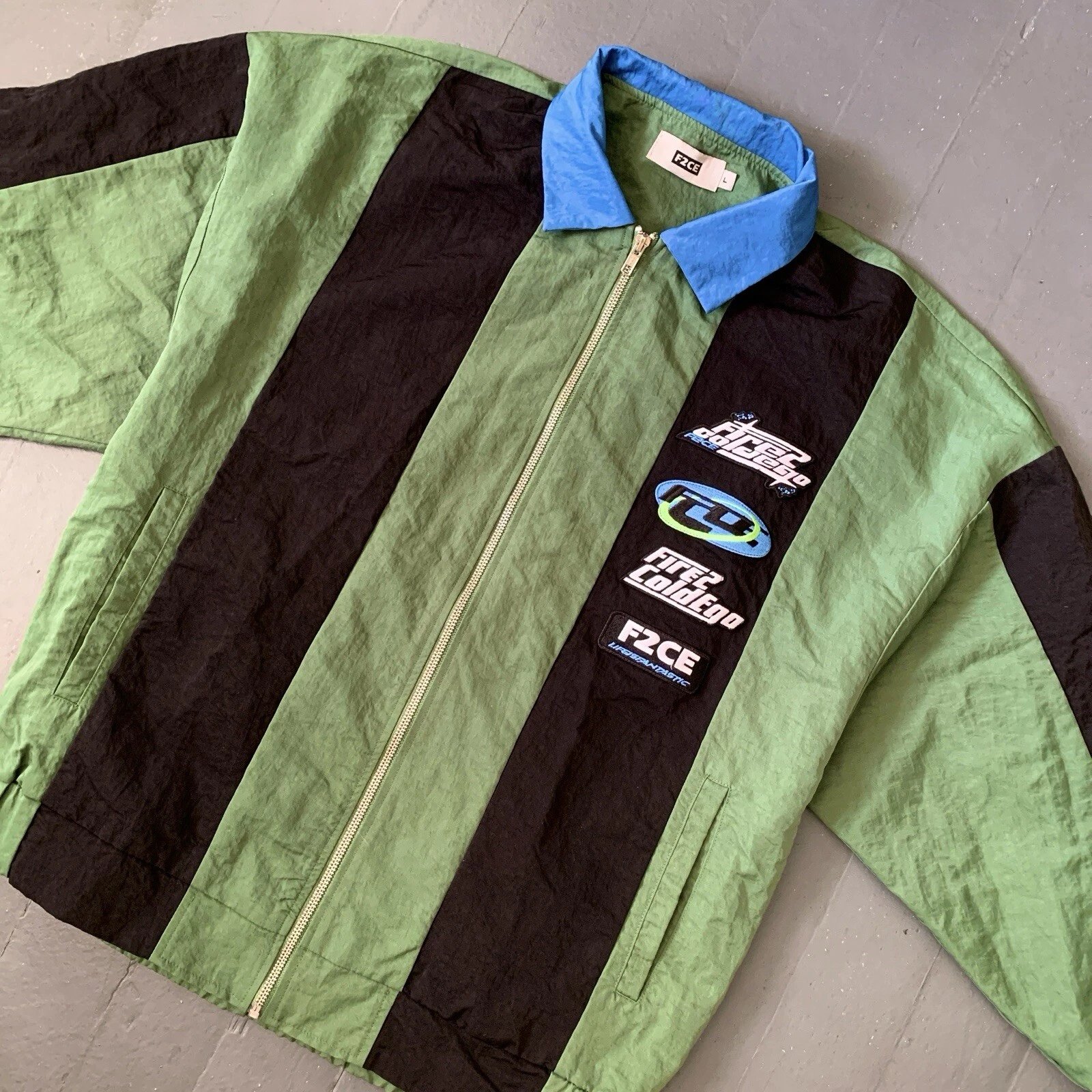 F2CE Face 3 Face Sports Striped Jacket - Size L