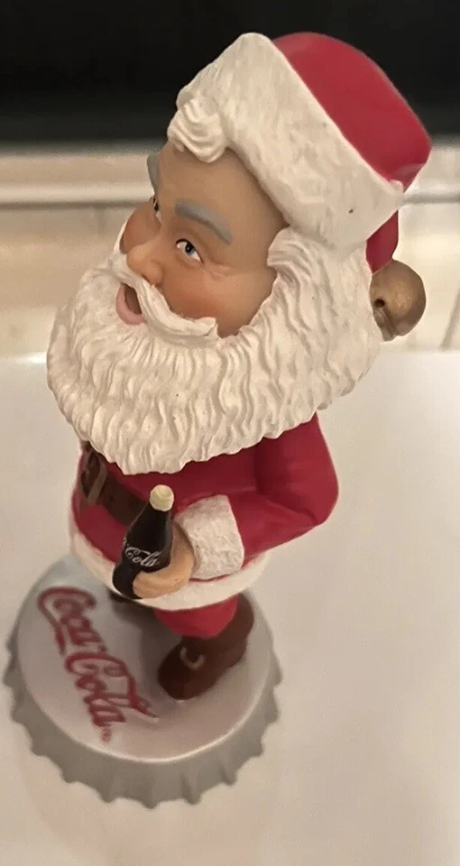 2002 Santa Claus Coca Cola Bobblehead Hardee's Coke Collectibles 6.75” - Image 3 of 4