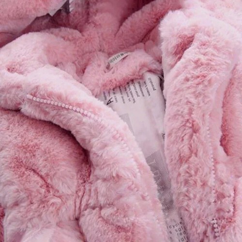 Baby Girls Warm Winter Coats Faux Fur Fashion Kids Hooded Jacket Coat for Girl - Picture 6 of 27