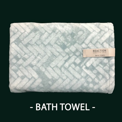 SET OF 2 COLE REACTION Bath Hand Towels Herringbone Sea Salt