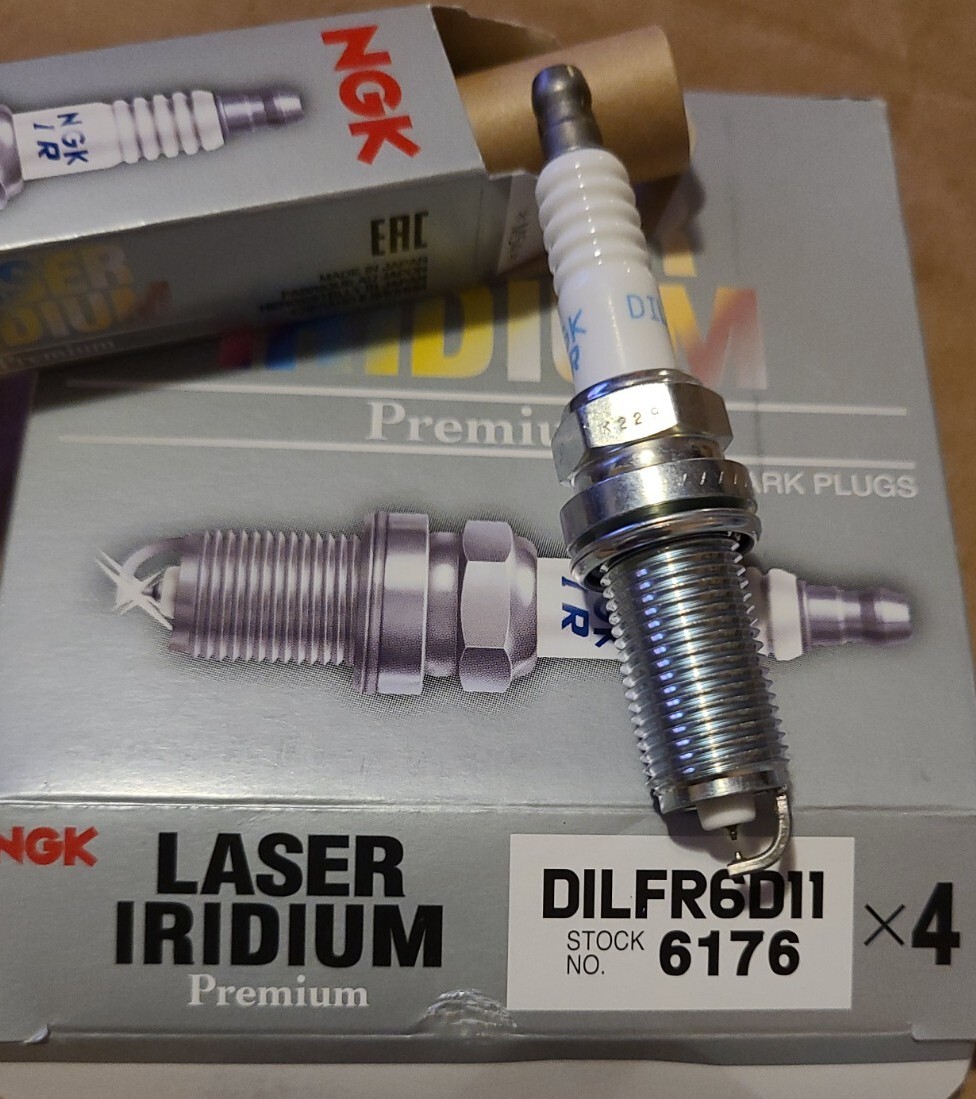 NGK Spark Plug - Laser Iridium set of 4 DILFR6D11  6176