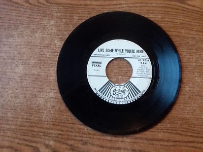 RARE PROMO 1966 VG Minnie Pearl What Is An American / Live Some While  45
