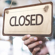 Wooden Open Closed Sign 12х6 Inch - Wooden Rustic Open and Closed Sign for