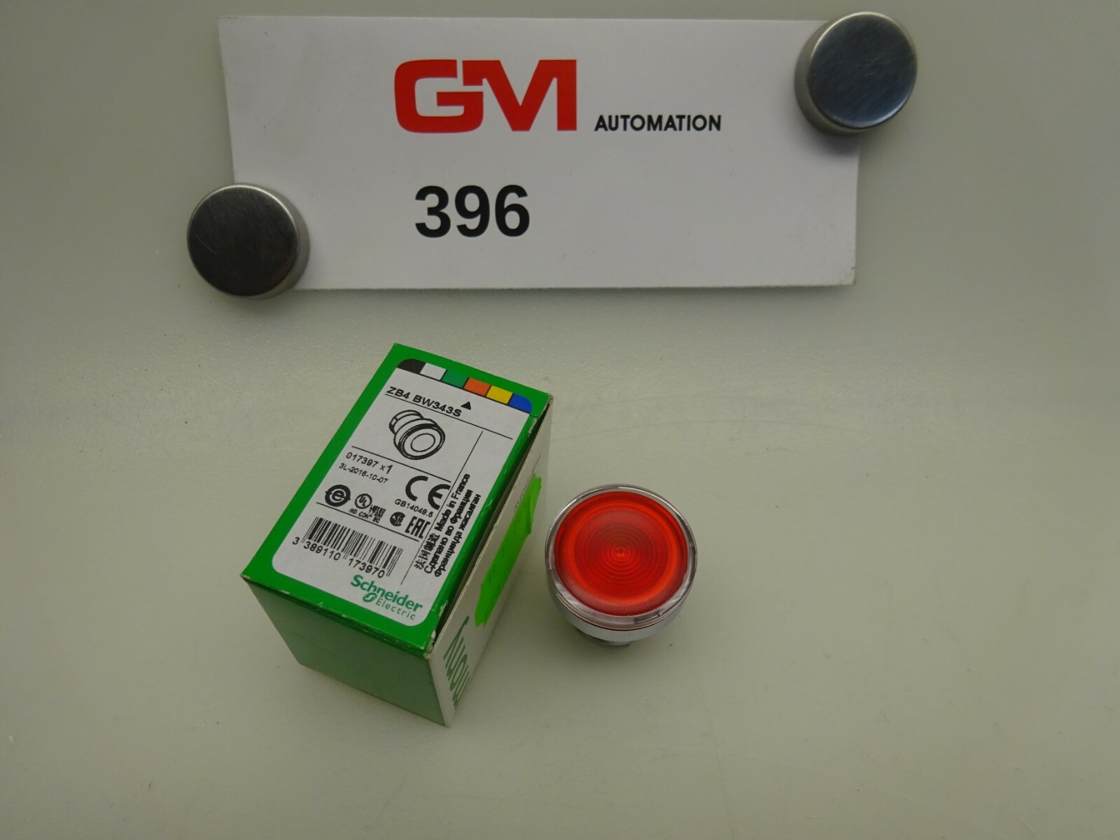 Schneider Electric Switch Button ZB4 BW343S 017397 OVP Illuminated Pushbutton