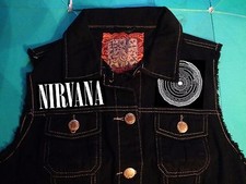 Nirvana Vestibule Bleach Circles Of Hell Girls Denim Cutoff Waistcoat Vest 8-18