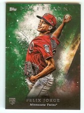 2018 Topps Inception Baseball Felix Jorge Green Parallel #96