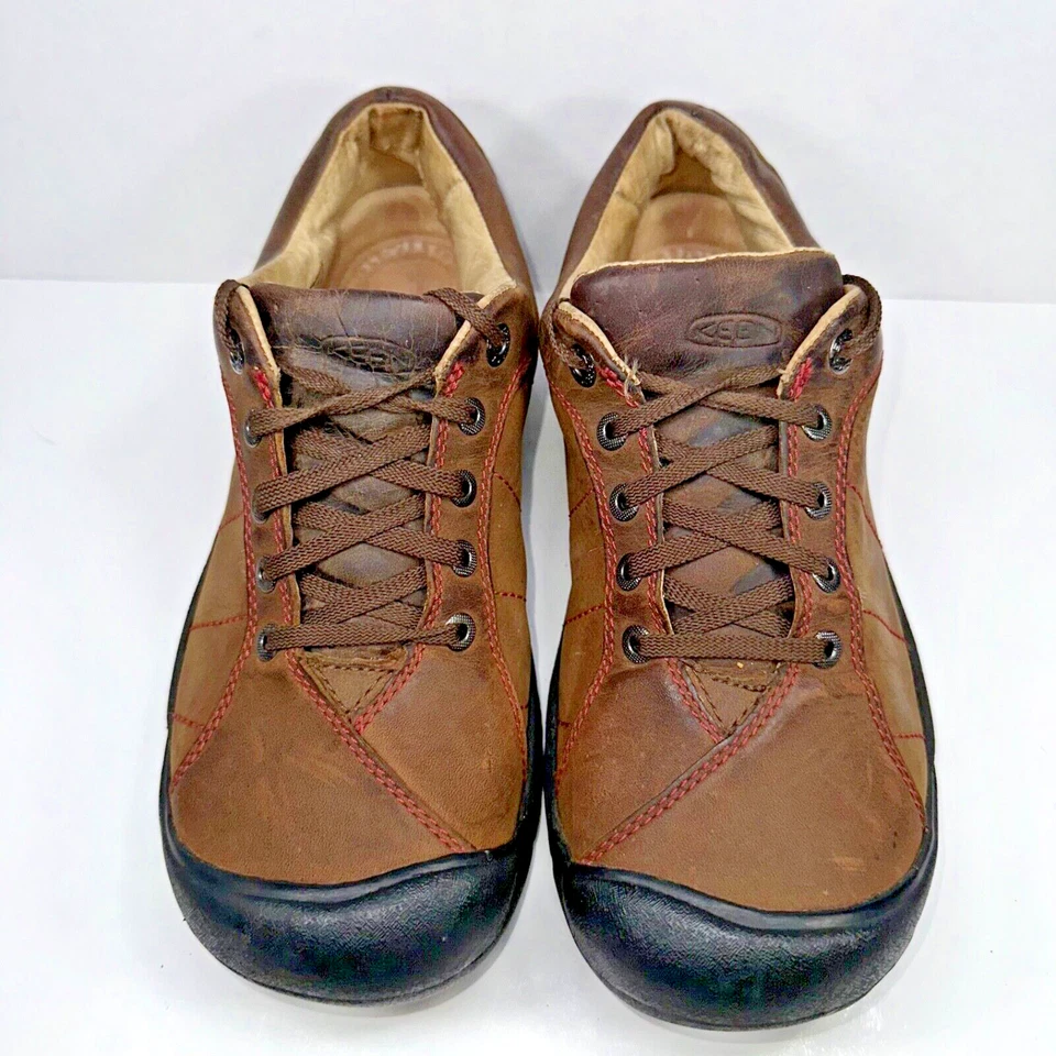 KEEN 1208 Women’s Size 9.5 M Mule Brown Leather with Red Stitching Casual Shoe - Image 2 of 4