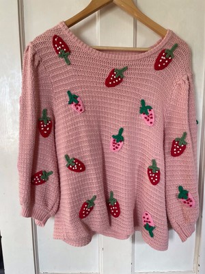 strawberry sweater zara