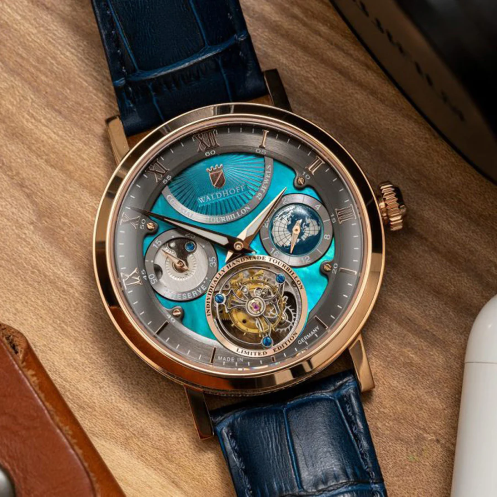 Waldhoff Ultramatic Tourbillon Carbon Bay RG Special Edition Uhr Brandneu