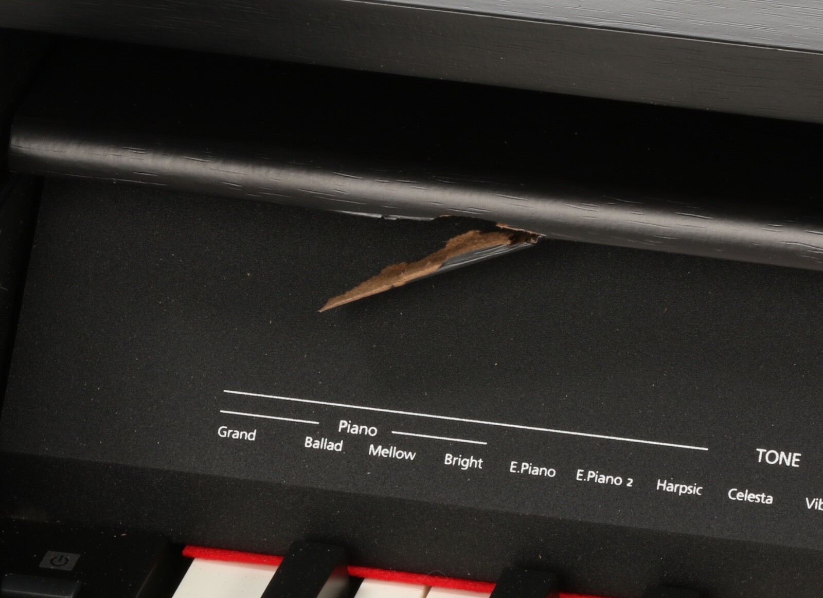 Roland RP30 Digital Upright Piano with Bench - Black - Damaged Keyboard Cover