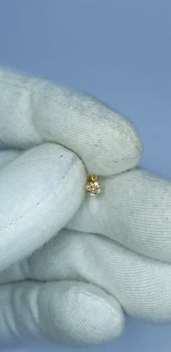 Diamant Blume Ohrstecker 14k Solid Gold Körper Piercing Schmuck Nase Geschenk - Bild 12 von 24