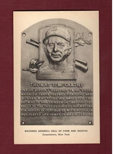 TOMMY McCARTHY, Braves~Cardinals ~ 1946-52 ALBERTYPE Type 2 HOF plaque postcard