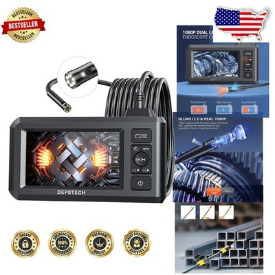 Pro Dual Lens Inspection Camera - 1080P HD, 4.3'' Screen, 16.5FT Semi-Rigid Cable