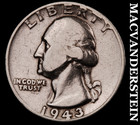 1943 Silver Washington Quarter - Scarce  Better Date  No Reserve  #M603 — photo 1