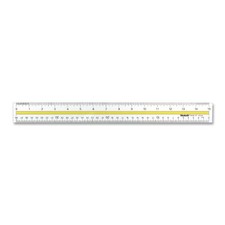 Westcott Data Highlight Ruler - 15" Length 1" Width - Metric, Imperial Measuring