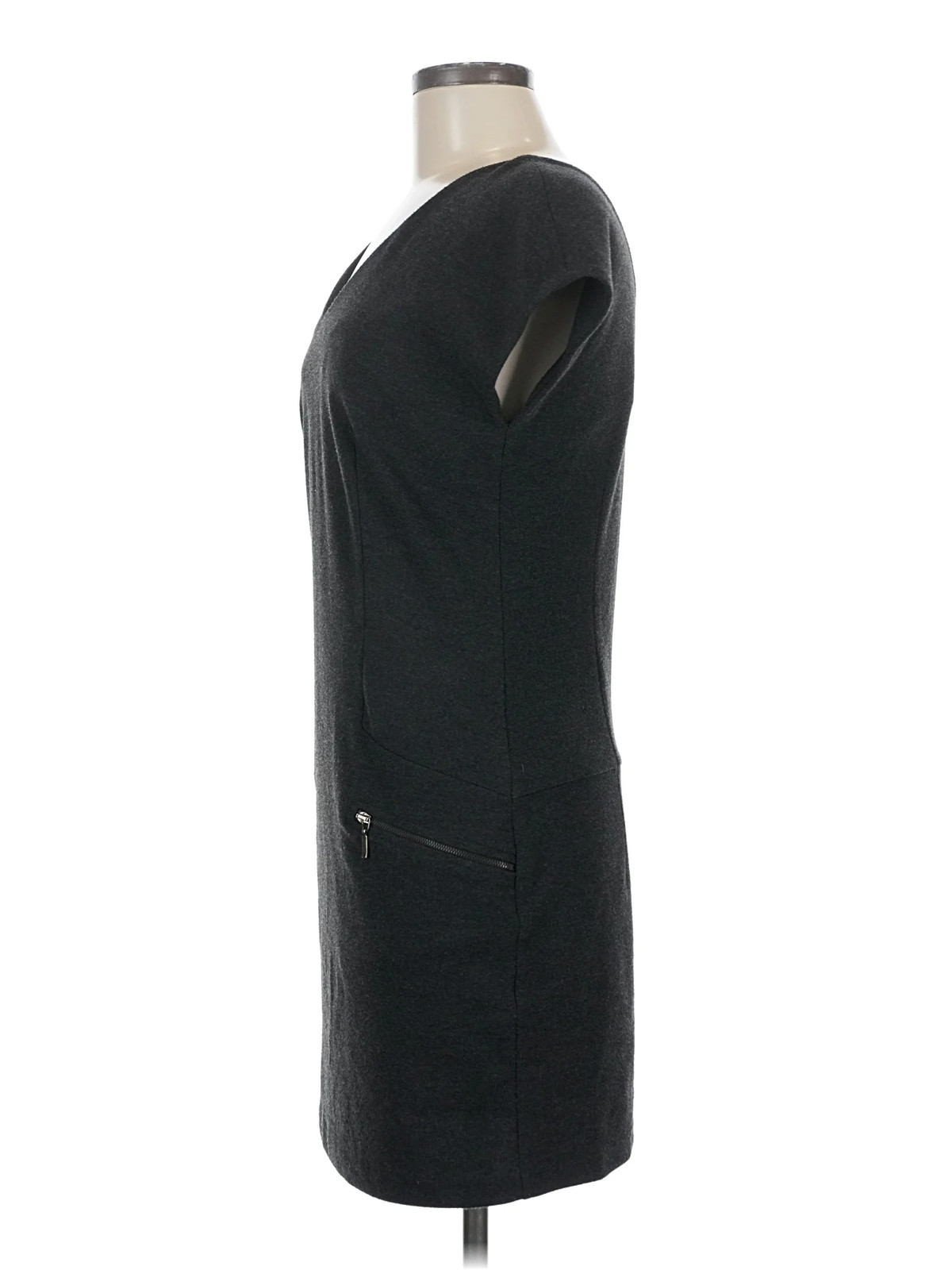 Massimo Dutti Women Black Casual Dress M thumbnail 4