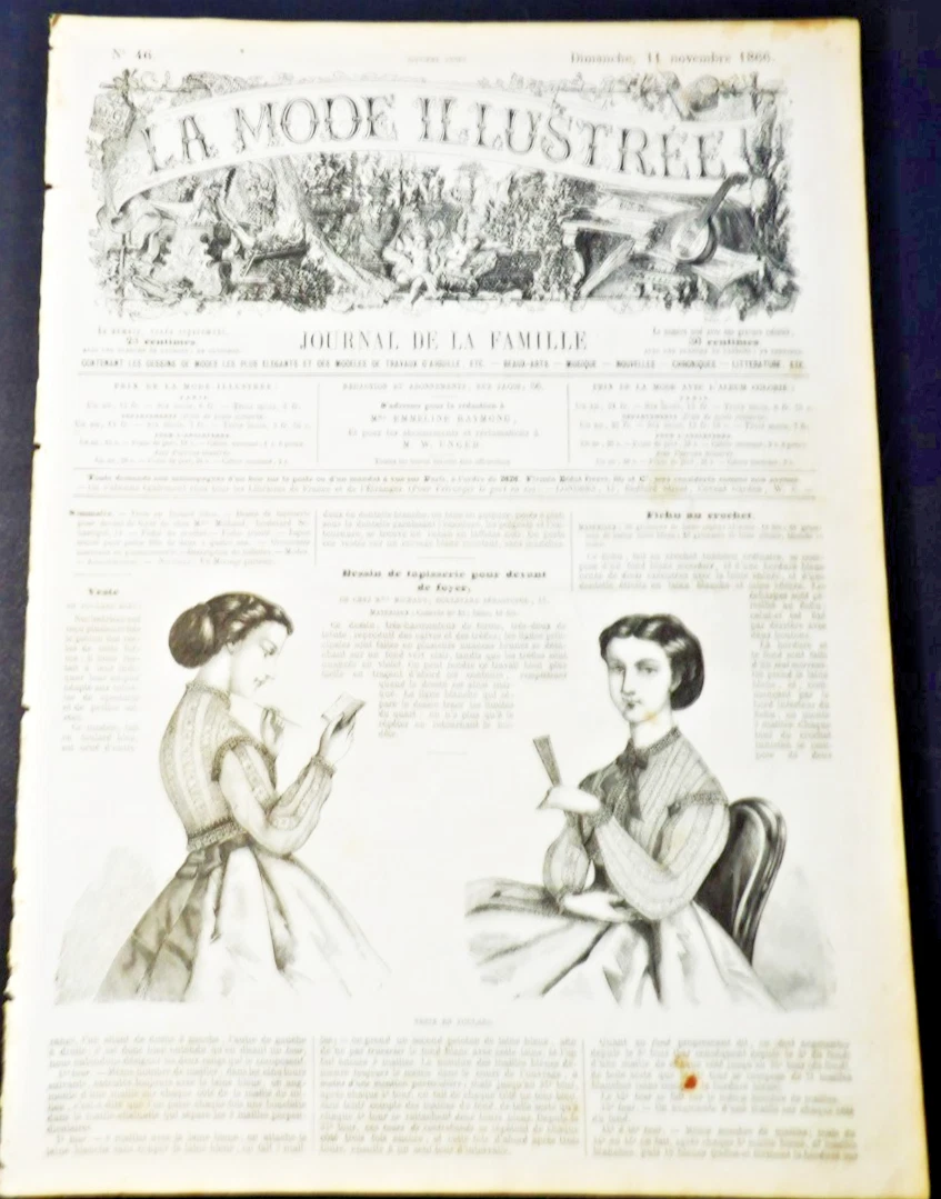 【希少】LE Journal de la Beauté 1897年11月号 Delightful November 1897 French Fashion Paper La Mode Illustree