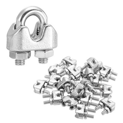24 Stück M3 Drahtseilklemmen für 1/8 Zoll 304 Edelstahl Kabelclips