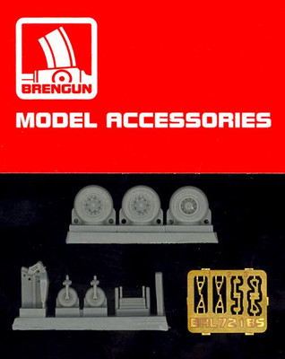 Brengun Models 1/72 AV-8B HARRIER NIGHT WHEELS Resin & Photo Etch Set