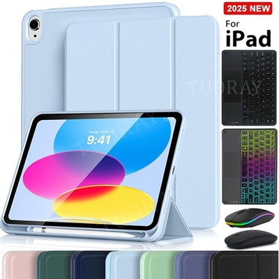 Hülle mit Touchpad Tastatur für iPad A16 11/9/8/7/6. Gen Air 11'' M2 M3 Air 4/5/6