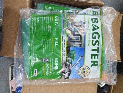 WM Bagster Dumpster In A Bag 8' x 4' x 2'6'' 3CUY 3300lb Weight,   331