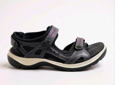 ECCO Yucatan Receptor Leather Outdoor Hook Loop Sandals! 43 US 12