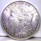 1887 P Morgan Silver Dollar AU/BU