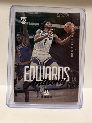 Anthony Edwards /49 2020-21 Panini Chronicles Luminance #143 Rookie Serial Rare