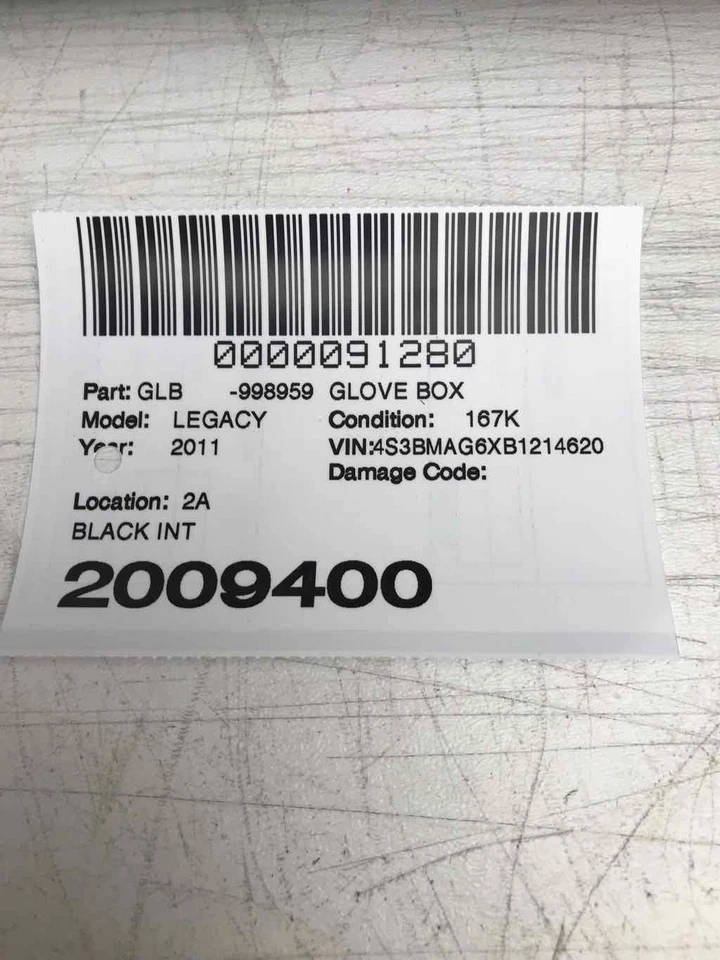 Compartimento preto para caixa de luvas Subaru Legacy/Outback 2010 - 2014 - Imagem 2 de 4