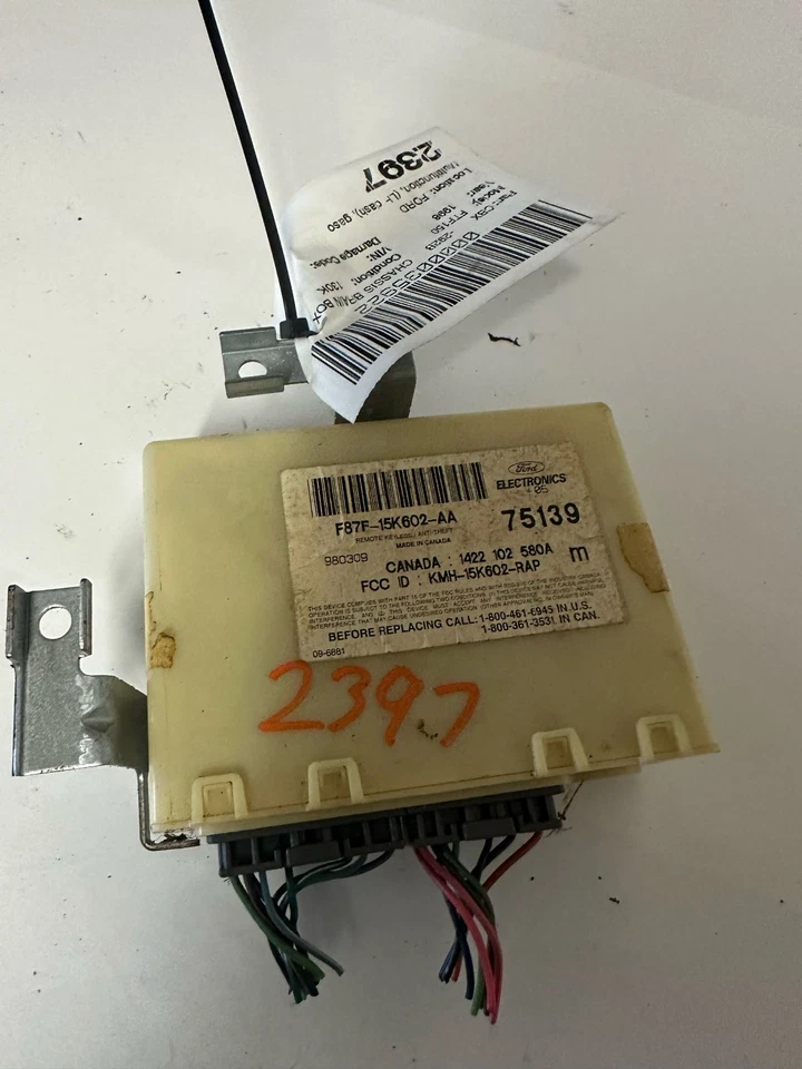 Модуль управления блокировкой кражи 98 99 00 FORD PICKUP F150 ID F87F-15K602-AA - Изображение 2 из 4