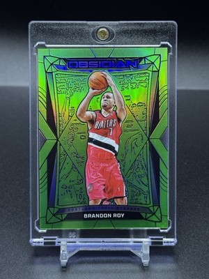 2023-24 Panini Obsidian Brandon Roy #200 Electric Etch Green Flood /25