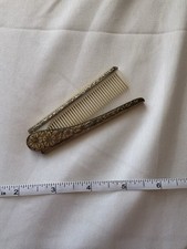 1920s Folding Comb Brass With Floral Design