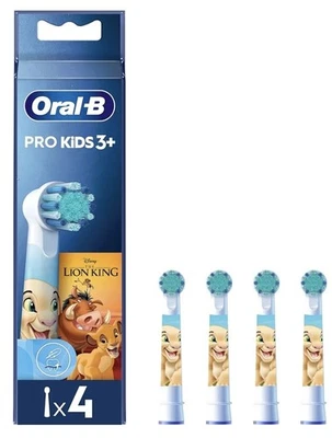 💚 BNIP Oral-B Pro Kids Electric Toothbrush Heads Disney The Lion King 4 Pack 💜