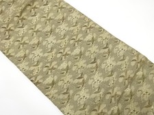 7283538: JAPANESE KIMONO / ANTIQUE MARU OBI / SILK / WOVEN PLANTS FLOWERS