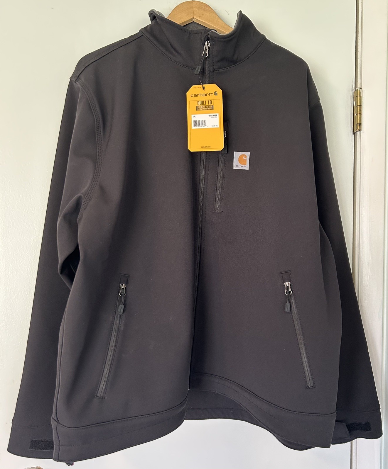 Carhartt Jacket Mens 2XL Black Rain Defender Softshell Full 