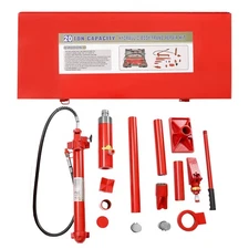 20 Ton Auto Shop Tool Lift Ram Porta Power Hydraulic Jack Body Frame Repair Kit