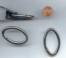 3 VINTAGE SILVER SLIP OPEN SNAP SHUT HINGED 4...