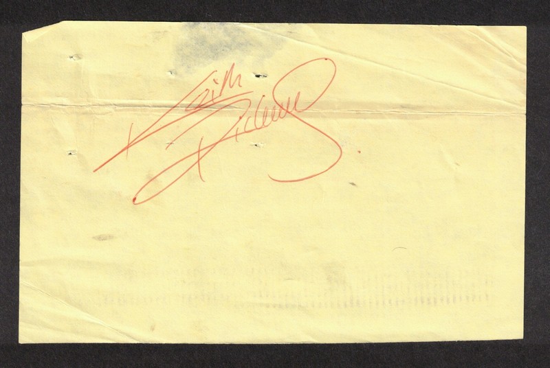 Keith Richards Original Signed Autograph Cut Signature The Rolling Stones