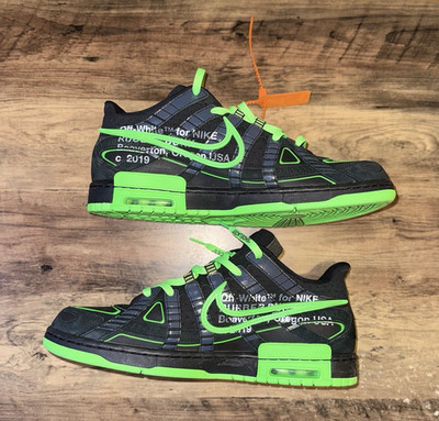 Nike Air Rubber Dunk x Off-White Low Green Strike Black/Green 2020 CU6015-001