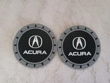 UNIVERSAL COASTERS 2PC 2.75'' SILICONE CAR CUP HOLDER INSERT(FITS: ACURA)