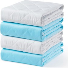 Washable Waterproof Incontinence Bed Pads - 34"x36" 4Pack 