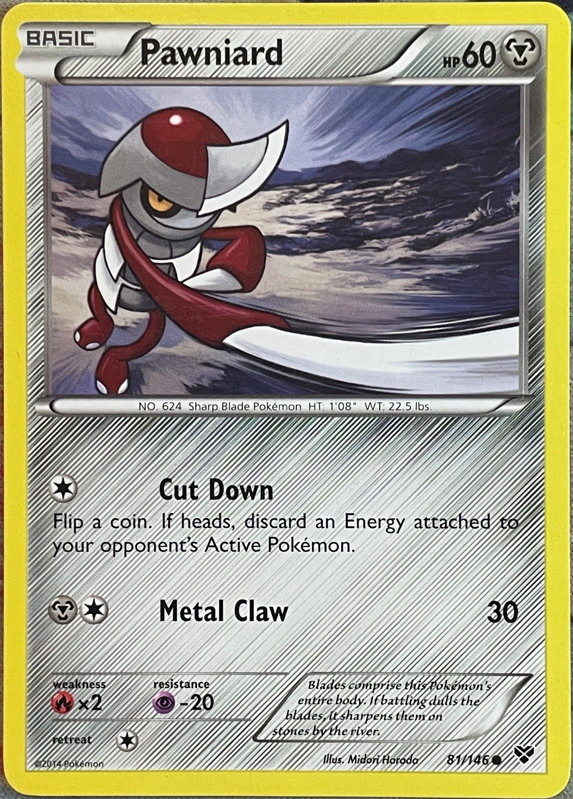 Pawniard - 81/146 - XY Base Set Pokemon 2014